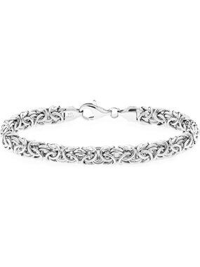 Women's Length 6.5 Inches Italian 925 Sterling Silver Bracelet Handmade Jewelry